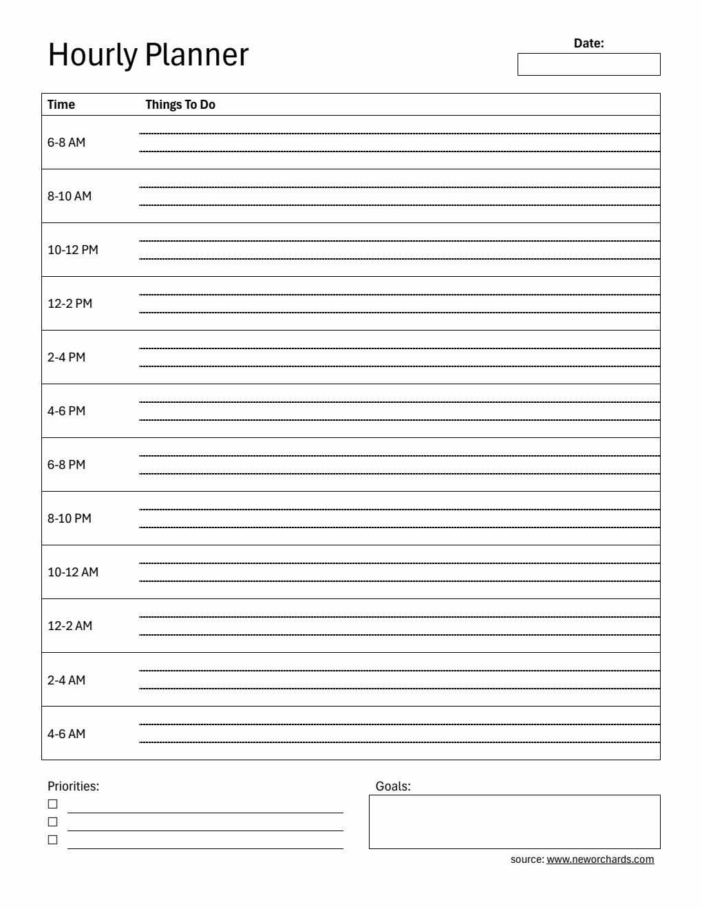 Free Printable Study Planner in Word